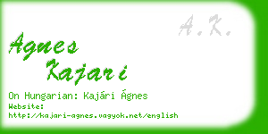 agnes kajari business card